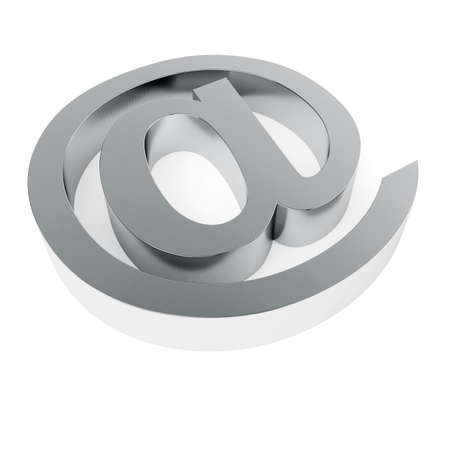 email symbol isolated on whiteの写真素材