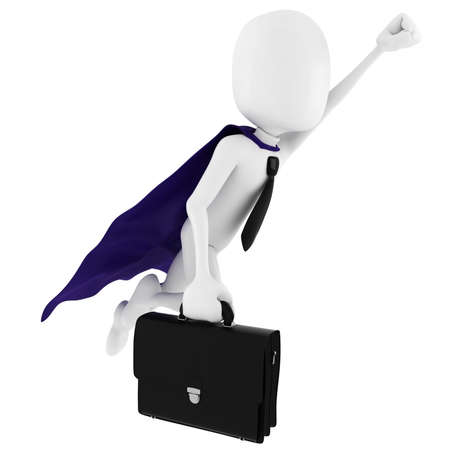 3d man superhero at rescue !の写真素材