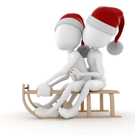 3d man winter time, playing in the snowの写真素材