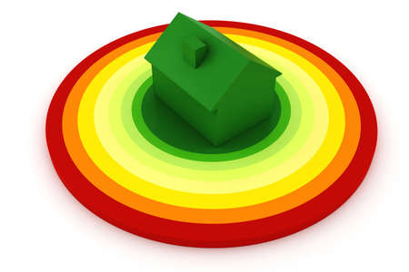 3d, Energy efficiency concept, on white backgroundの写真素材