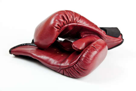 box gloves, isolated on white backgroundの写真素材
