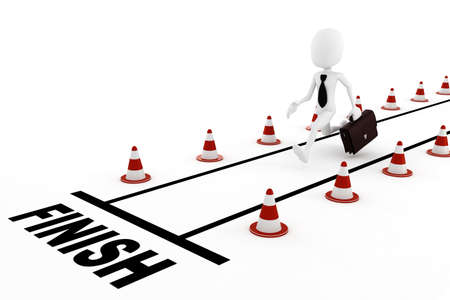 3d man business man competition, conceptの写真素材