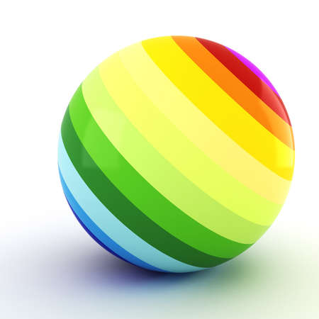 3d colorful ball, on white backgroundの写真素材