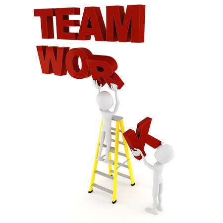 3d man team workの写真素材