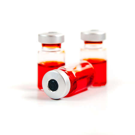 Medicine vials, isolated on white background
