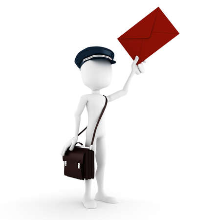 3d man delivering the mailの写真素材