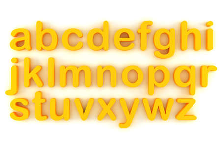 3d colorful letter, on white background