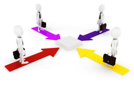 3d man global business, on white backgroundの写真素材