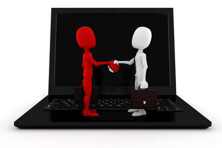 3d man global IT businessの写真素材