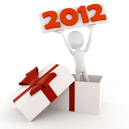 3d man announcing the new 2012