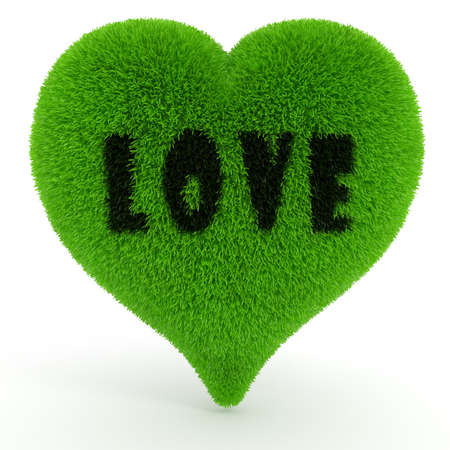 3d valentine heart, on whiteの写真素材