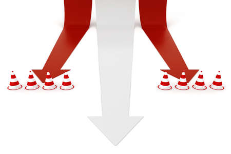3d arrows and cones