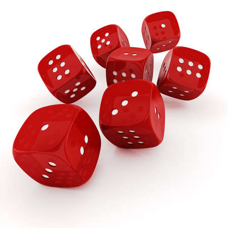 3d dice on white background