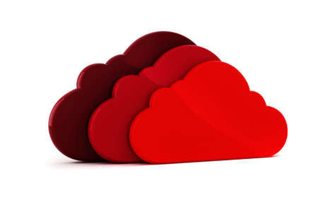 3d cloud bubble talk on white background