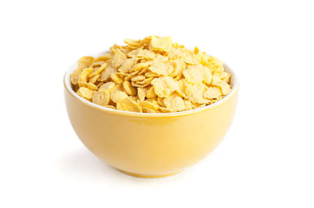 fresh cereal cornflakes in a bowlの写真素材