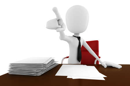 3d man businessman -FIRED!の写真素材