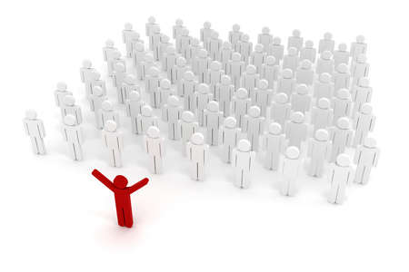 3d man crowd business organizationの写真素材