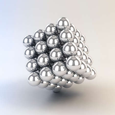 3d meta spheres の写真素材