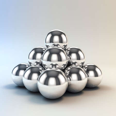 3d meta spheres の写真素材