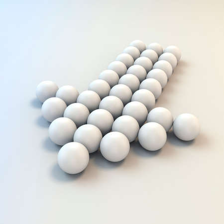 3d white shiny spheresの写真素材