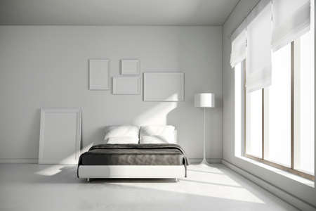3d interior bedroom render