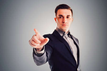Close up image of young attractive businessman