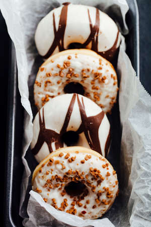 tasty colorful donutsの写真素材