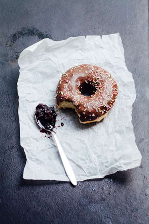 tasty colorful donutsの写真素材