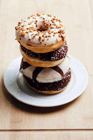 tasty colorful donutsの写真素材