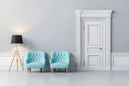 3d render of clean, beautiful interior roomの写真素材