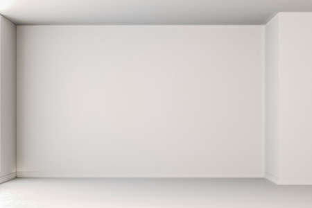 3d empty interior with white wallsの写真素材