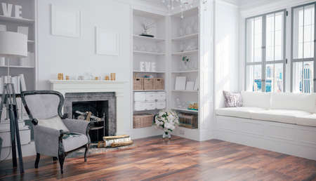 3d render of beautiful interior room