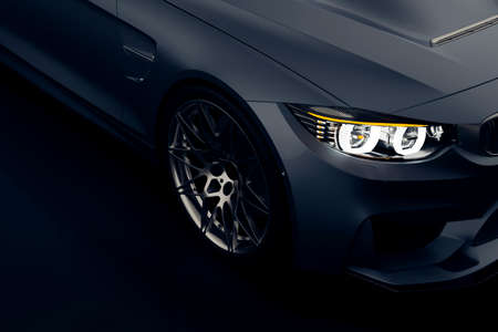 3d sport car, studio renderの写真素材