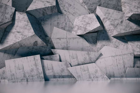 3d render of abstract concrete wall