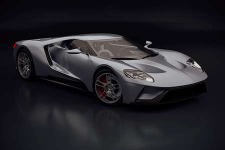 3d render of beautiful exotic super carの写真素材