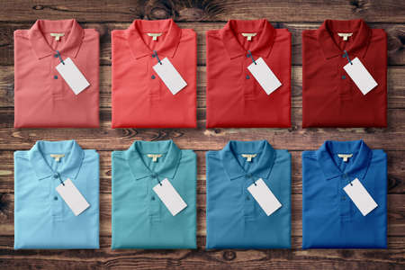 colorful men polo shirt templateの写真素材