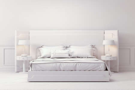 3d render of beautiful bedroom interior