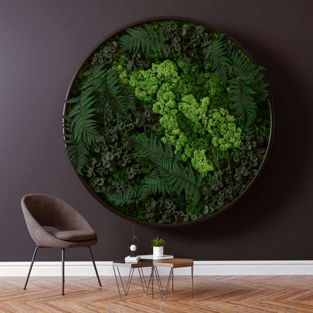 3d render of beautiful interior with table and chair