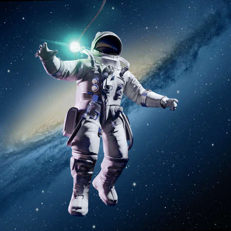 3d render of astronaut in space