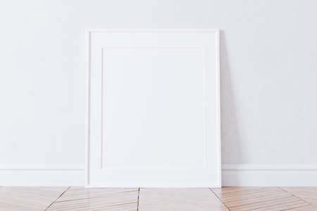 3d interior with home plant and blank framesの写真素材