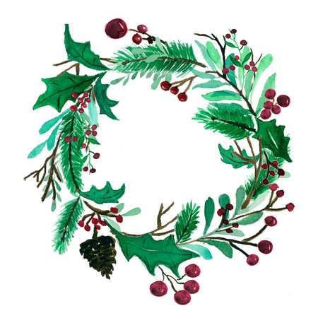 Hand made watercolor brushes stroke on white backgroundの写真素材