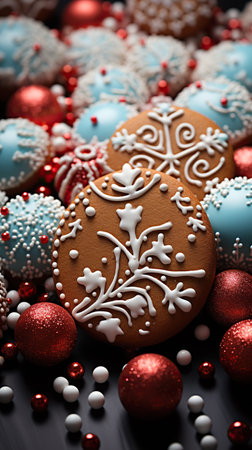 Delightful Christmas Sweets: A Festive Treat for the Senses. Generative Aiの素材