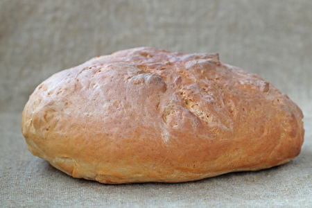 Close-up on traditional homemade bread, selective focus