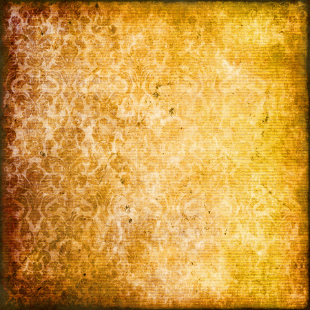 grunge orange vintage paper texture, square backgroundの写真素材