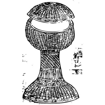 Bamboo utensils, Put foodのイラスト素材