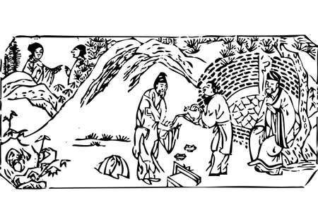 tomb sweeping dayのイラスト素材