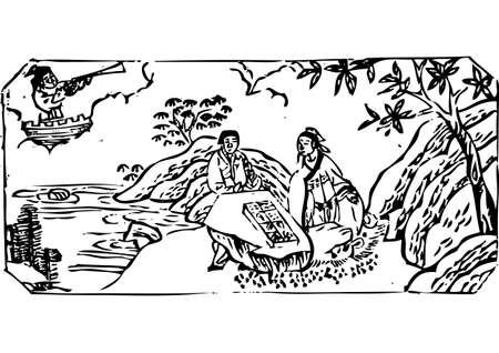 drink and chatのイラスト素材