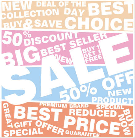 Shopping sale boxのイラスト素材