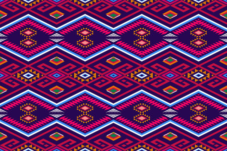 Ethnic boho seamless pattern. Tribal vector texture. Embroidery on fabric. Patchwork texture. Weaving. Traditional ornament. Tribal embroidery. Indian, Scandinavian, Gypsy, Mexican, African rug.の写真素材