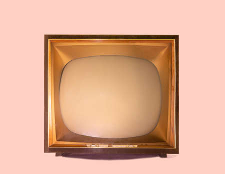 Antique tv minimal retro concept.の写真素材